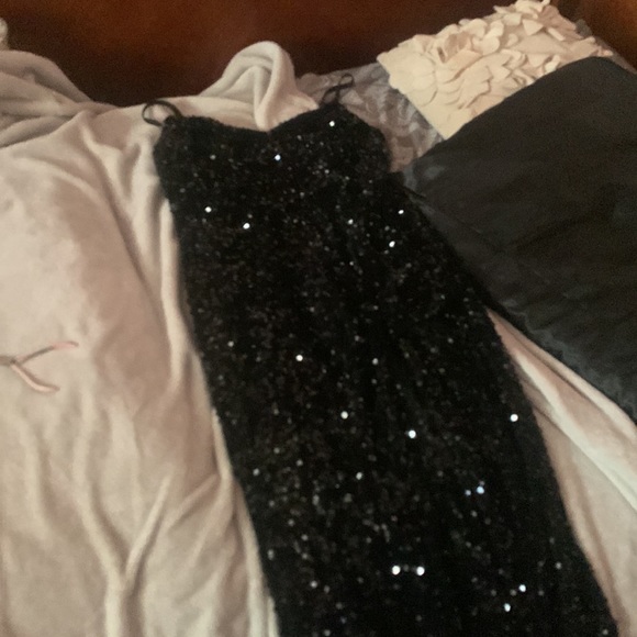 Black Sequin Prom Dress (OPEN FOR NEGOTIATION) - Picture 2 of 3